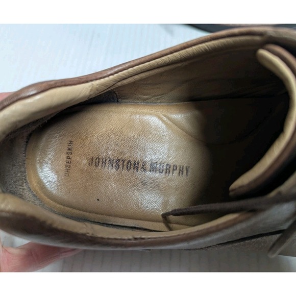 Johnston & Murphy Shoes Mens 11 M Brown Leather Bicycle Oxford Shuler Lace up - Picture 12 of 12